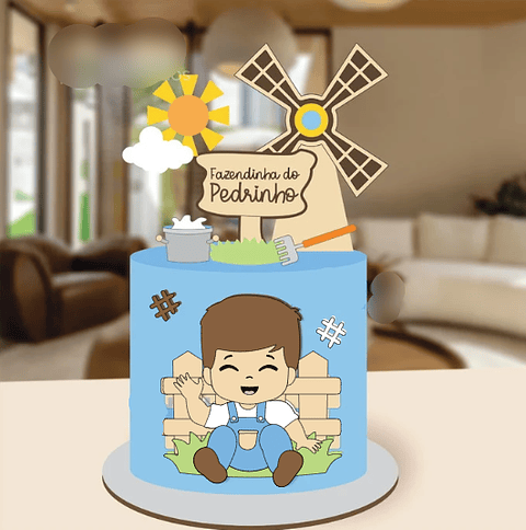 Arquivo Topo de Bolo Fazendinha Menino - EM CAMADAS