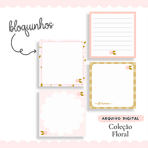 Arquivo Coleção Floral Desk Planner, Bloquinho e Planner Diário - VE BERNARDI