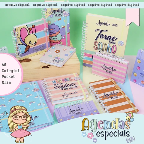 Arquivo Agendas Especiais 2025 Coleção UAU - Mimos Personalizados