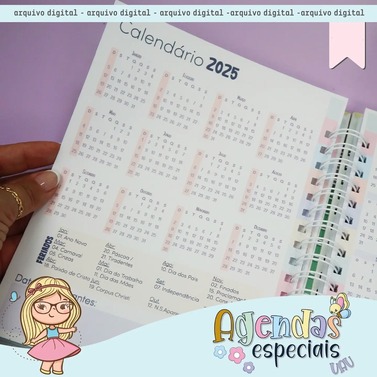 Arquivo Agendas Especiais 2025 Coleção UAU - Mimos Personalizados 9