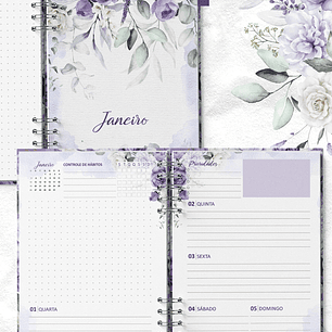 Arquivo Planner 2025 Coleção Violeta - Bicho Papel