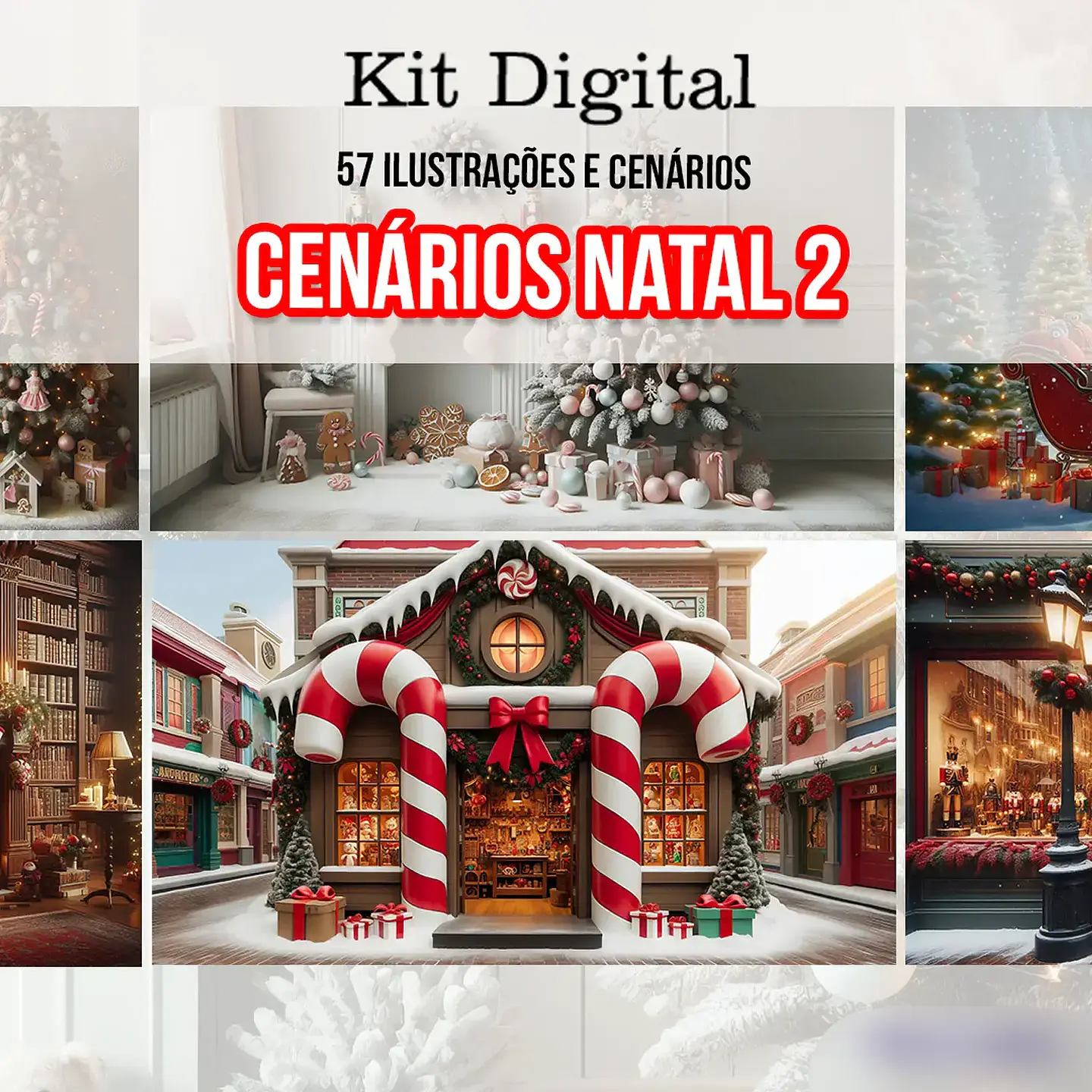 Kit Digital Natal Cenários 2 - illustradeb 1