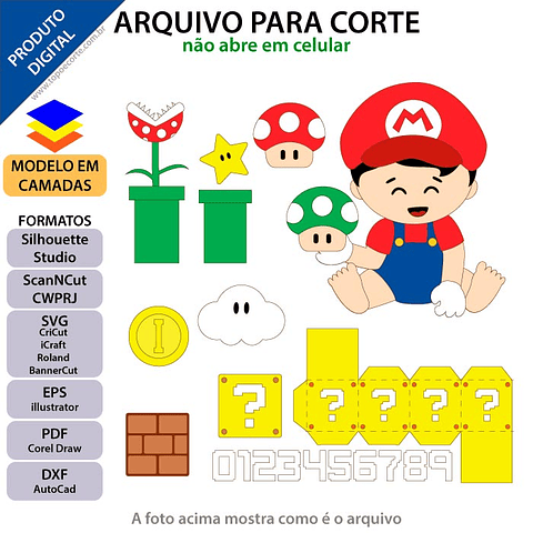 Arquivo de Corte Topo Super Mario