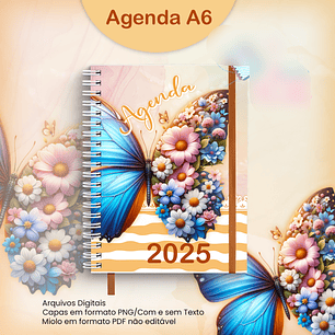 Arquivo Agenda A6 Borboleta Floral 2025 2DPP - jana bicalho