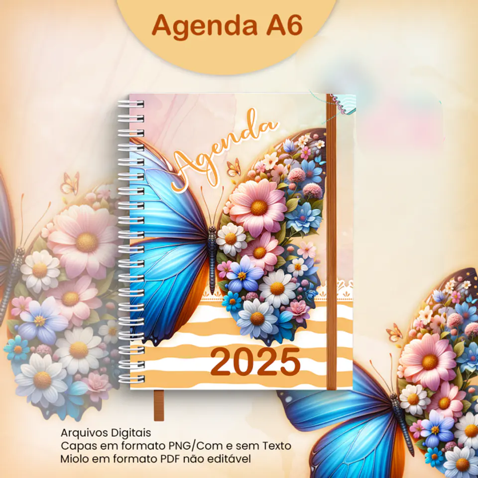 Arquivo Agenda A6 Borboleta Floral 2025 2DPP - jana bicalho 1