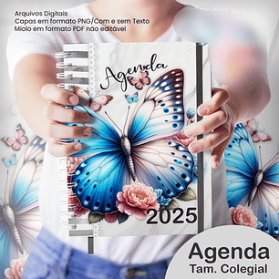 Arquivo Agenda Colegial Borboleta Azul 2025 - jana bicalho
