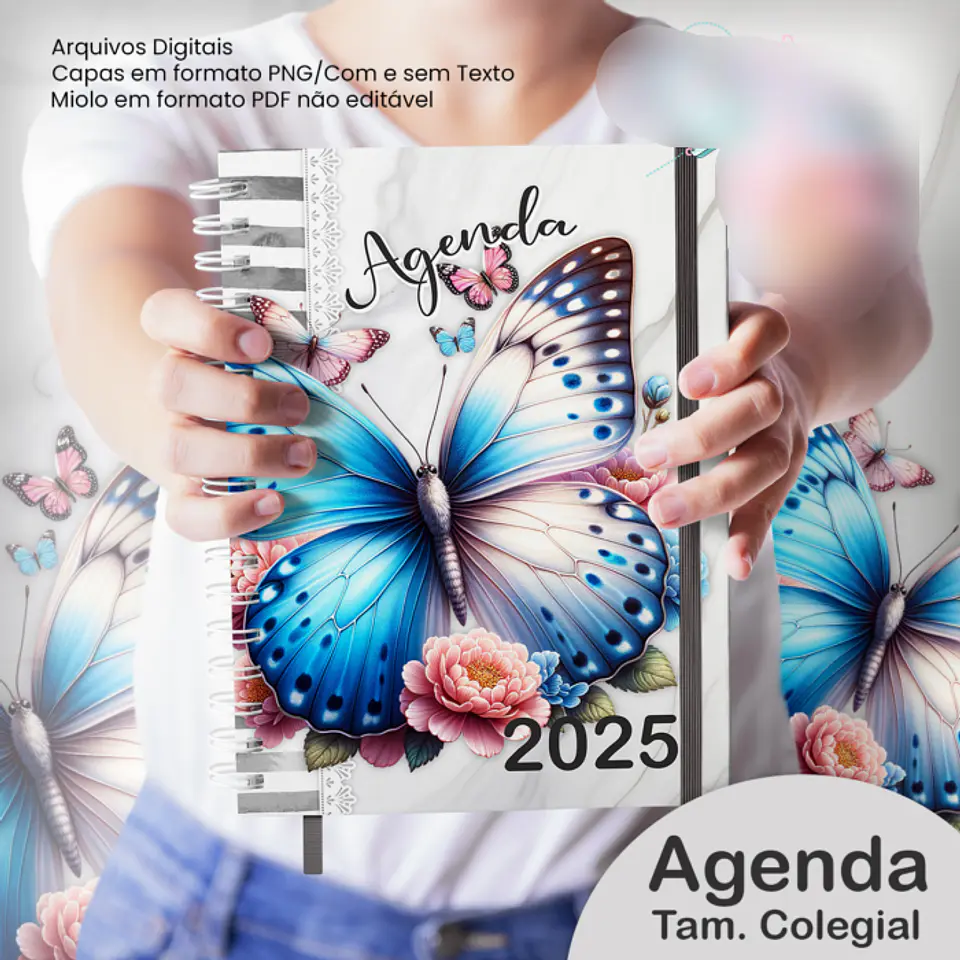 Arquivo Agenda Colegial Borboleta Azul 2025 - jana bicalho 1