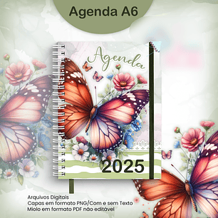 Arquivo Agenda A6 Borboleta Floral 1DPP 2025 - jana bicalho