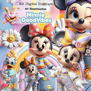Kit Digital Minnie Good Vibes - Illustradeb