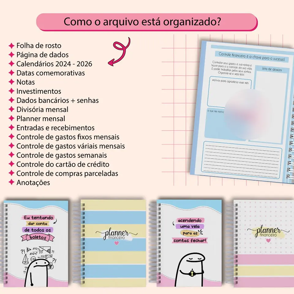 Arquivo Planner Financeiro 2025 Flork - BM ARQUIVOS 2
