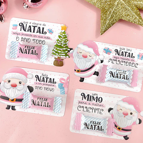 Arquivo Card Balinha Natal Rosa