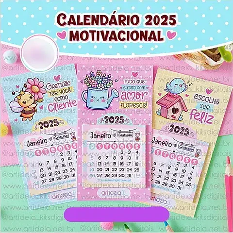Arquivo Calendário Motivacional 2025 - ART IDEIA
