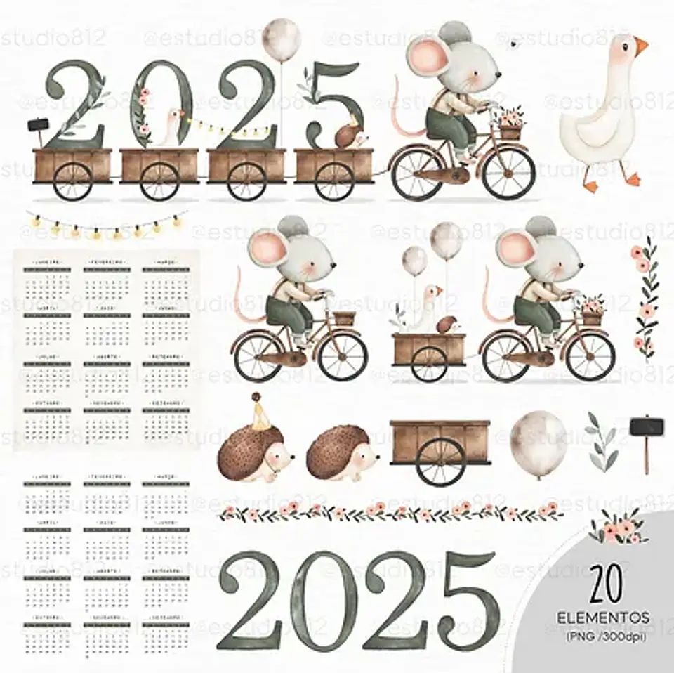 Kit Digital Calendário 2025 + Calendário - ESTUDIO 812 2