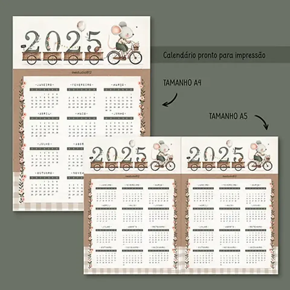 Kit Digital Calendário 2025 + Calendário - ESTUDIO 812 4
