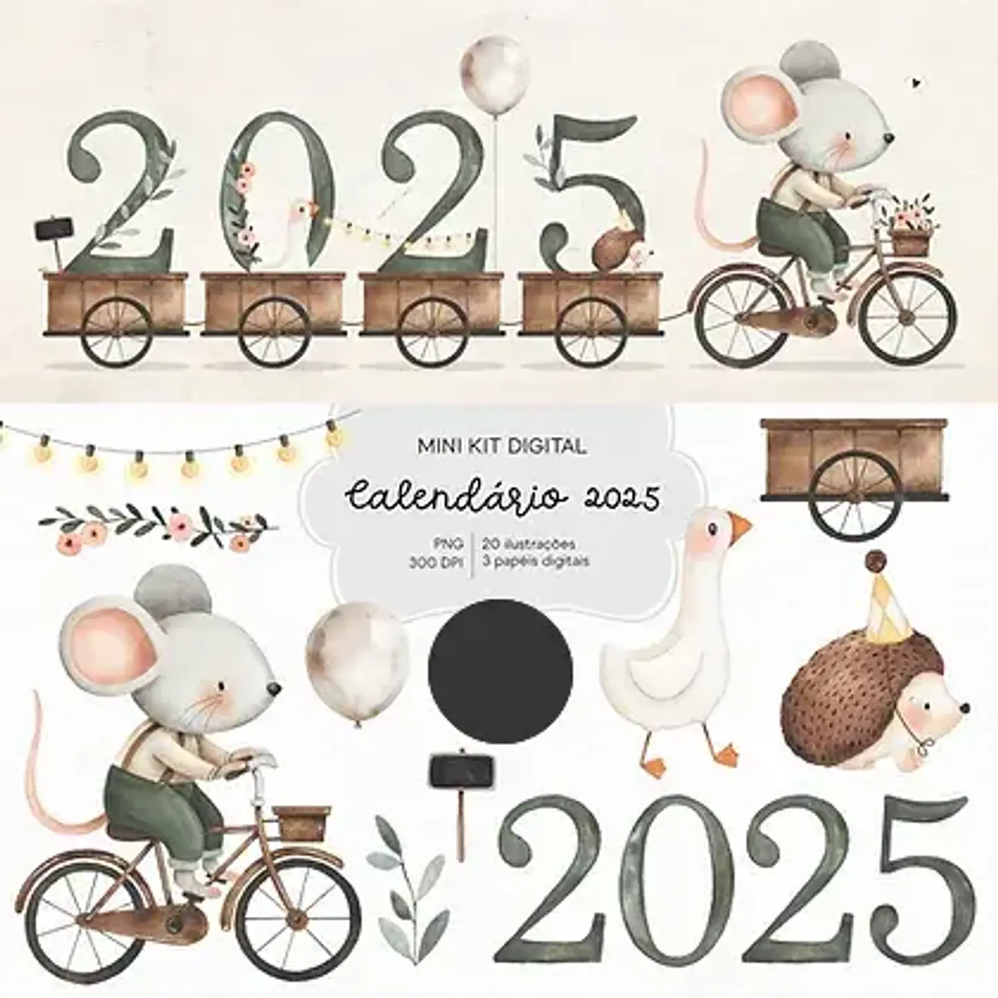 Kit Digital Calendário 2025 + Calendário - ESTUDIO 812 1