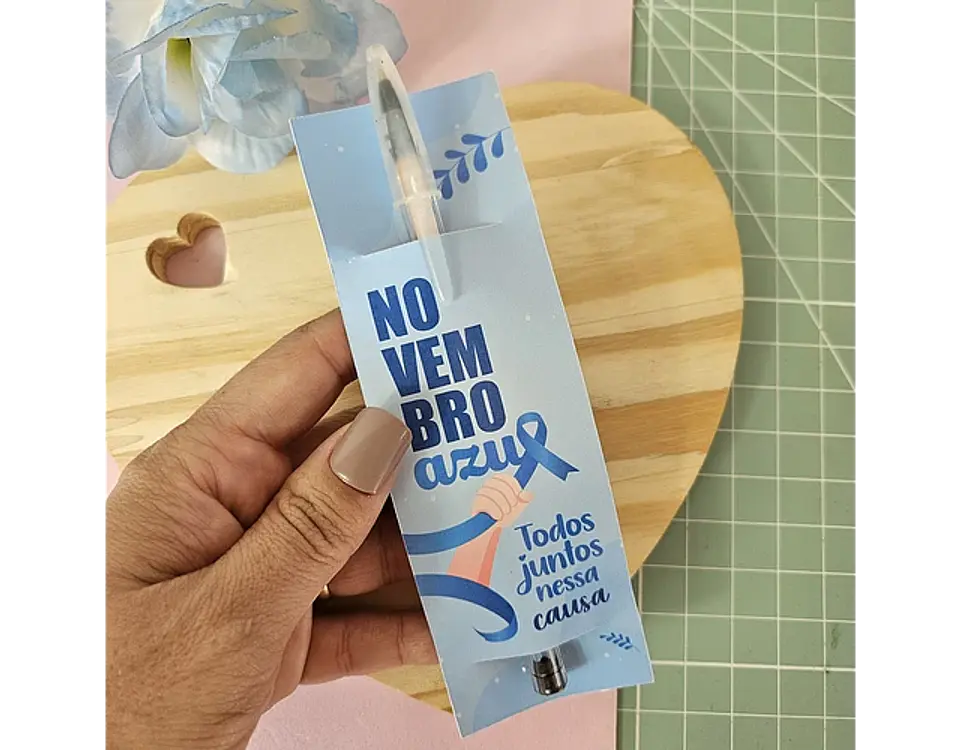  Arquivo Novembro Azul Card Caneta - Bella Ideia 1