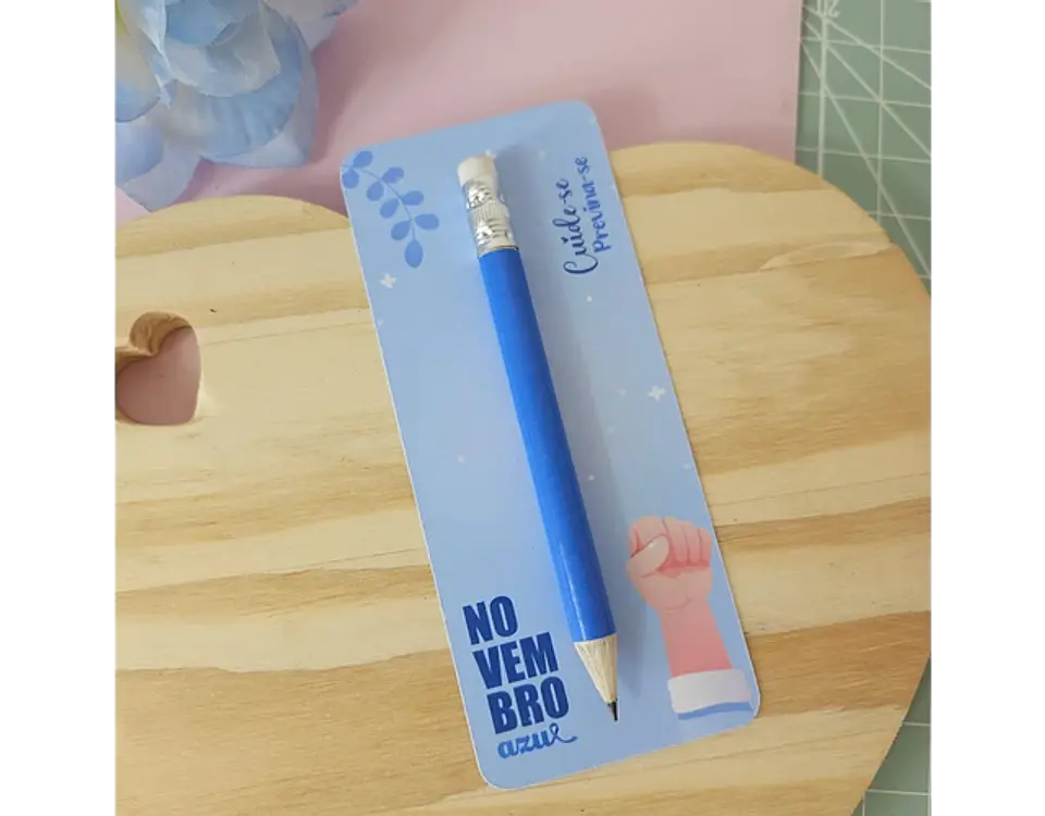 Arquivo Novembro Azul Card Mini Lápis - Bella Ideia 1