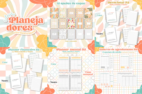 Arquivo Encadernação Combo Planejadores Permanentes - Madi