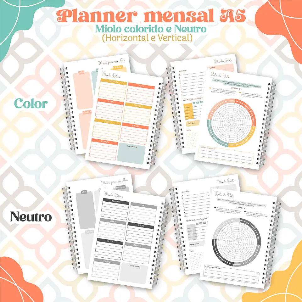 Arquivo Encadernação Combo Planejadores Permanentes - Madi 11