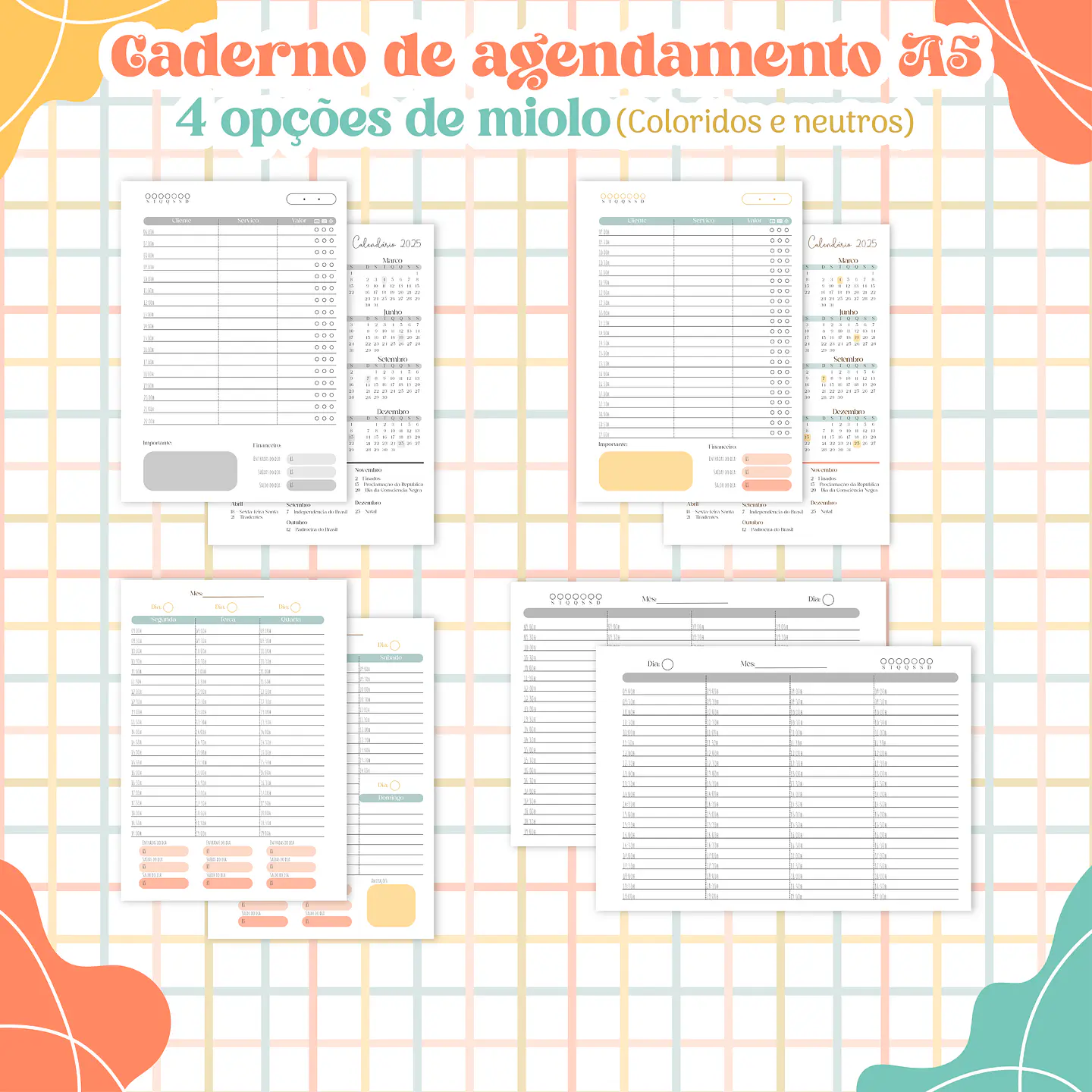 Arquivo Encadernação Combo Planejadores Permanentes - Madi 14