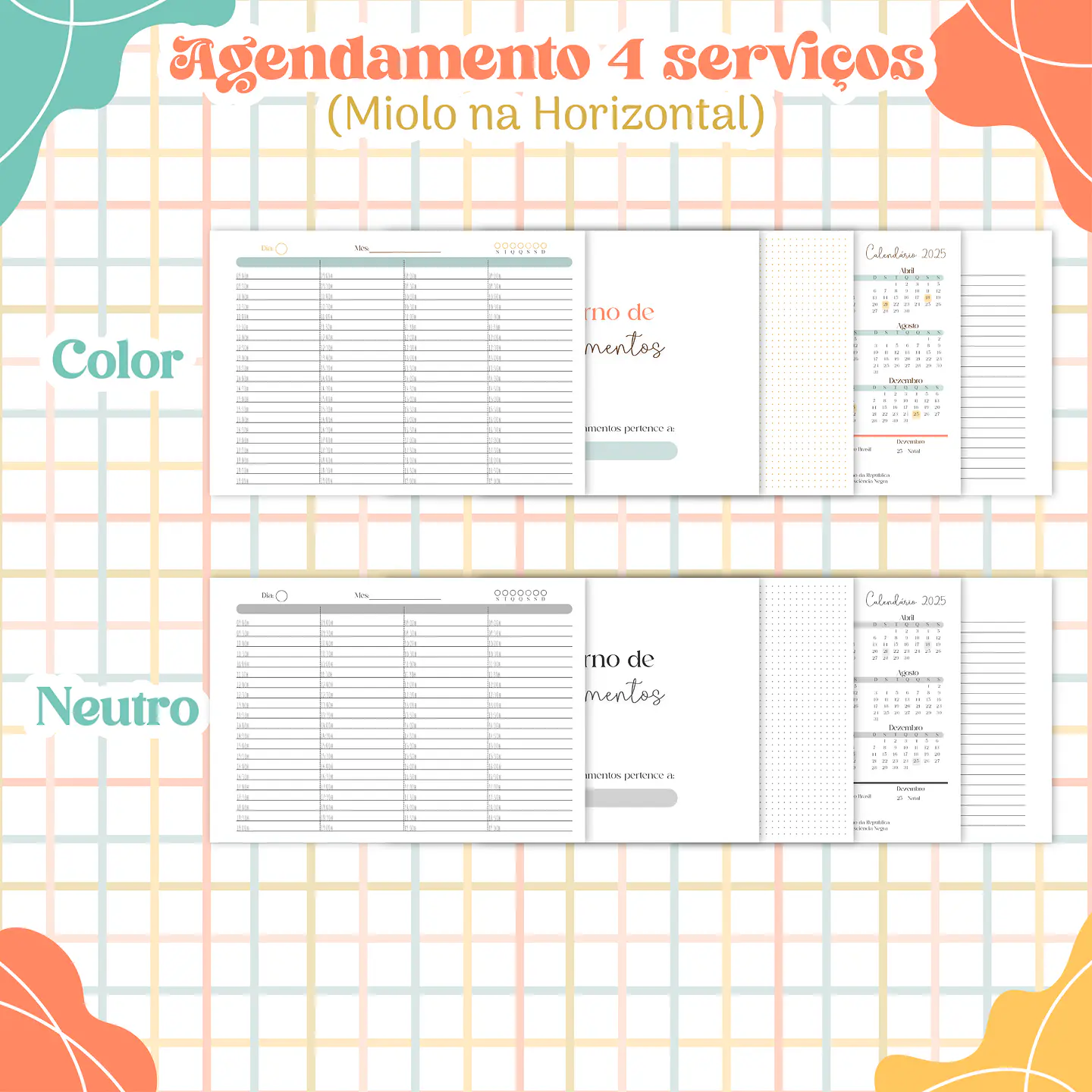 Arquivo Encadernação Combo Planejadores Permanentes - Madi 18