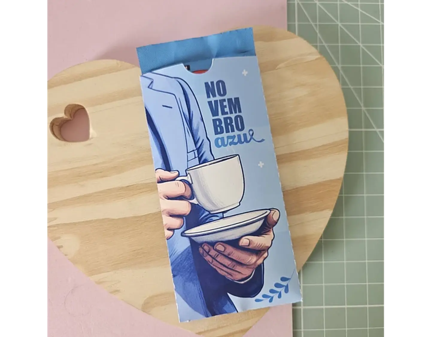 Arquivo Novembro Azul Envelope para Café - Bella Ideia 1