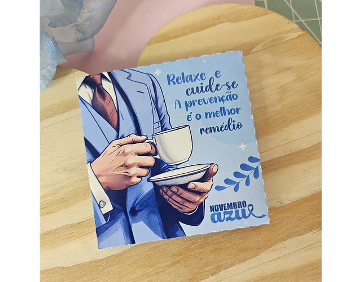 Arquivo Novembro Azul Envelope para Café - Bella Ideia 1