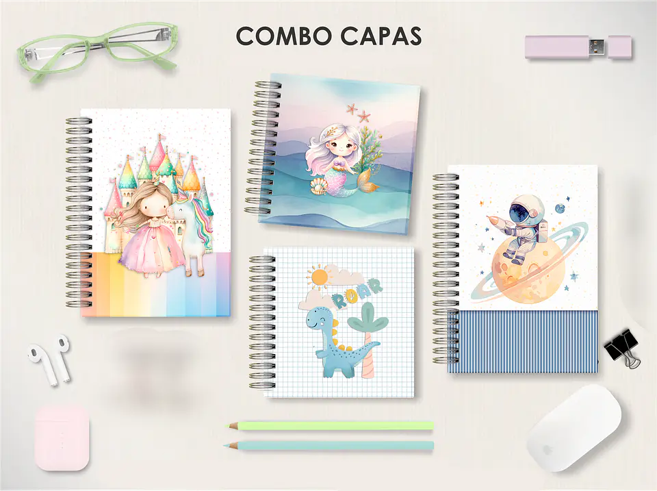 Arquivo Combo Capas Infantis - Moldes da Lê 1