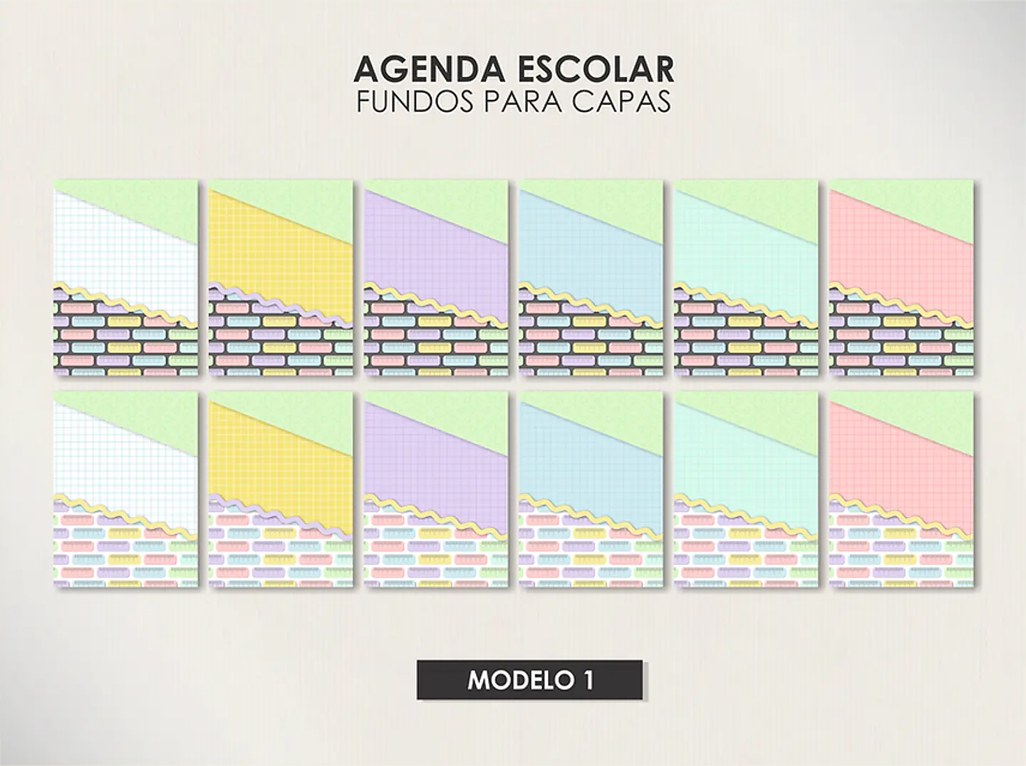 Arquivo Agendas Escolares Permanentes - Moldes da Lê 9