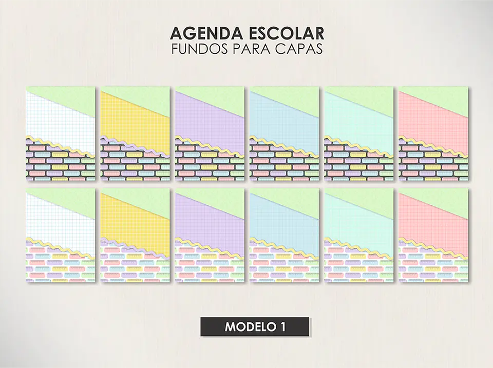 Arquivo Agendas Escolares Permanentes - Moldes da Lê 9
