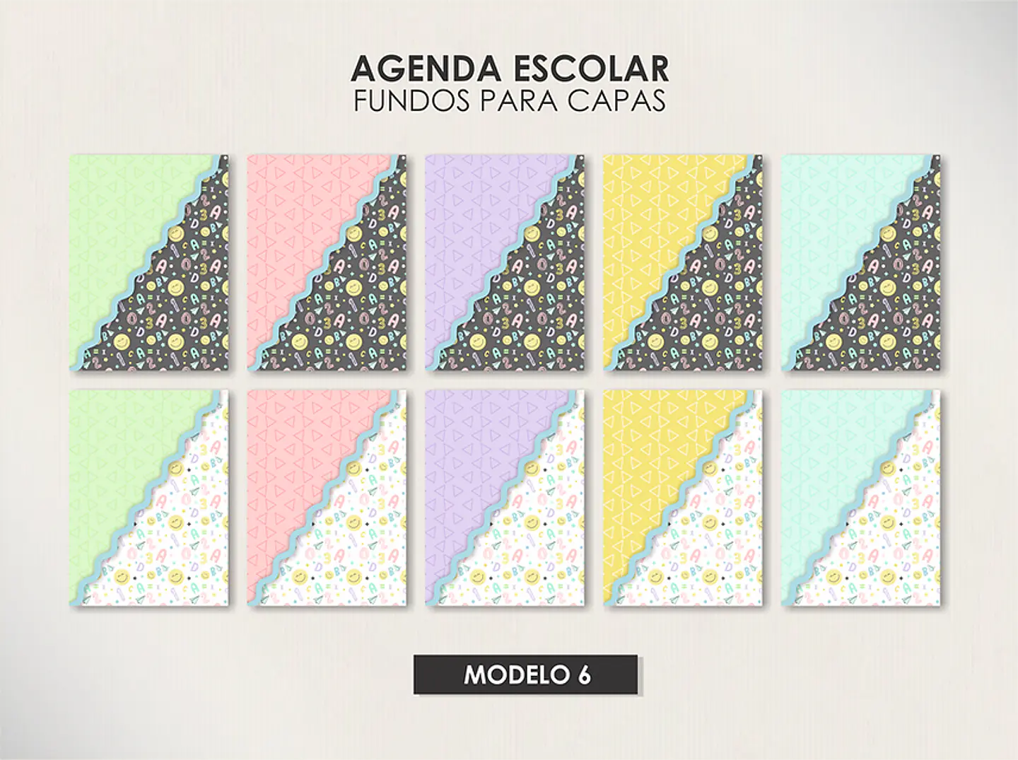 Arquivo Agendas Escolares Permanentes - Moldes da Lê 13