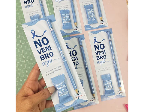 Arquivo Novembro Azul Card Lápis e Balinha - Bella Ideia