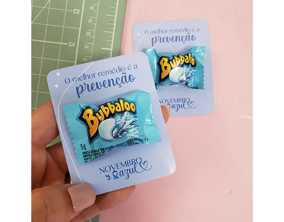 Arquivo Novembro Azul Card Chiclete Bubbaloo - Bella Ideia 1