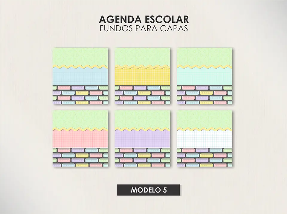 Arquivo Agendas Escolares Permanentes - Moldes da Lê 9