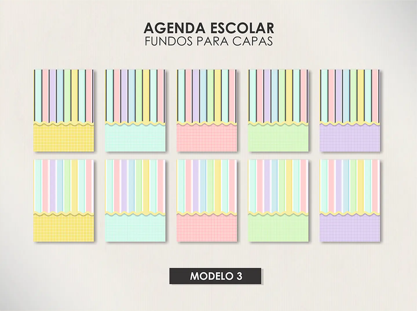 Arquivo Agendas Escolares Permanentes - Moldes da Lê 12