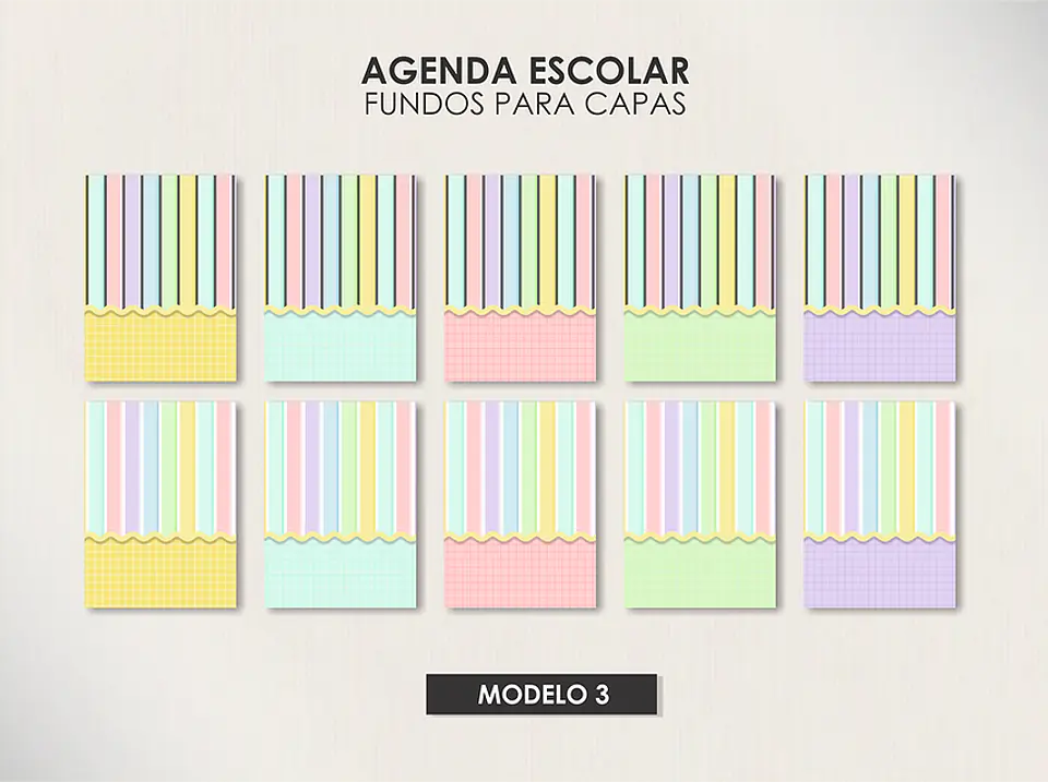 Arquivo Agendas Escolares Permanentes - Moldes da Lê 12