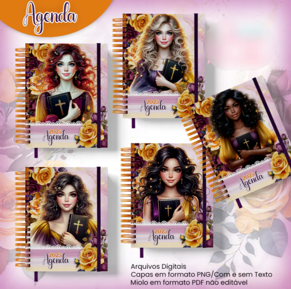 Agenda Coleção Cristã Datada 2 DPP 2025 + Miolo Agenda Datada 1 DPP 2025 - Jana Bicalho 1