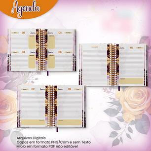 Agenda Coleção Cristã Datada 2 DPP 2025 + Miolo Agenda Datada 1 DPP 2025 - Jana Bicalho