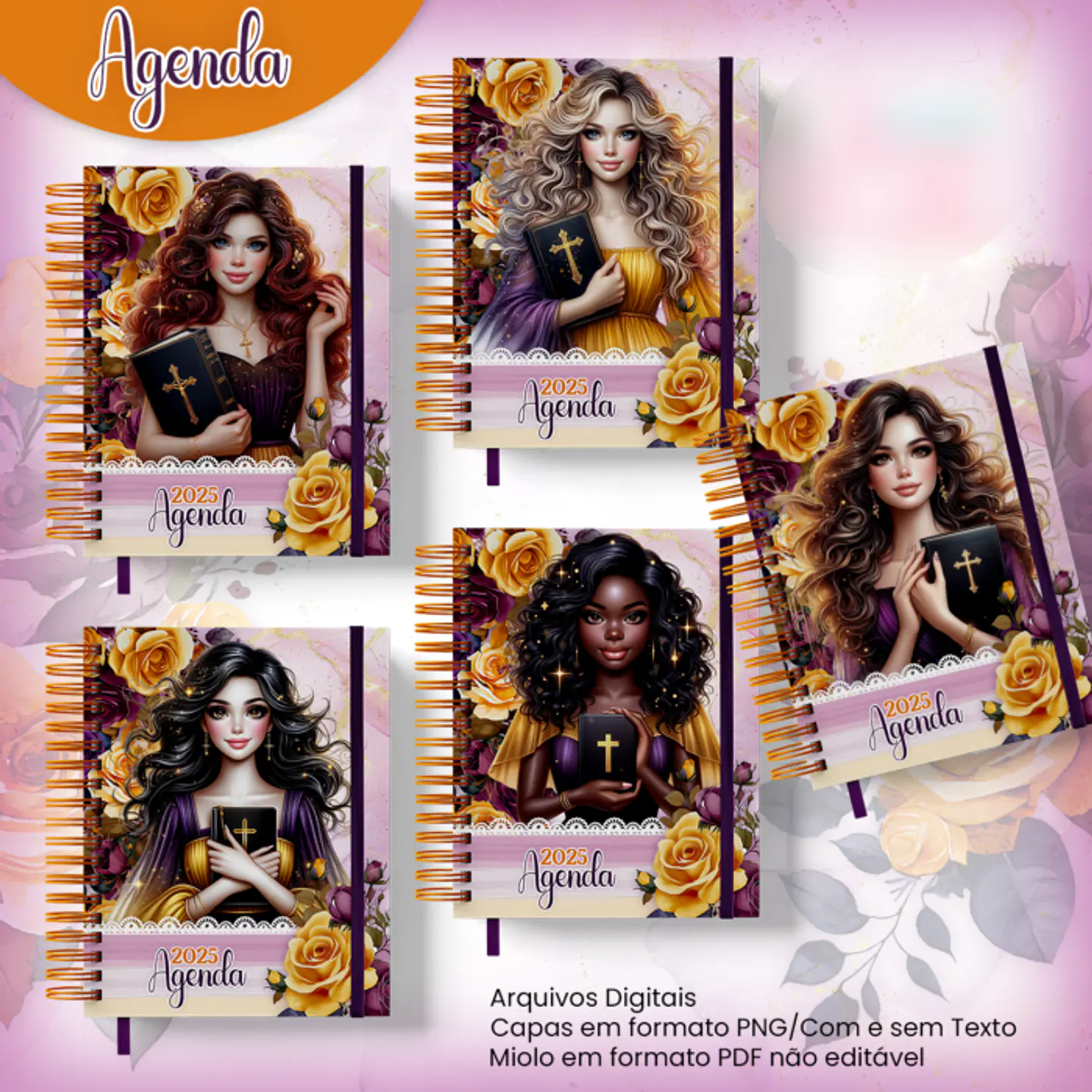 Agenda Coleção Cristã Datada 2 DPP 2025 + Miolo Agenda Datada 1 DPP 2025 - Jana Bicalho 4