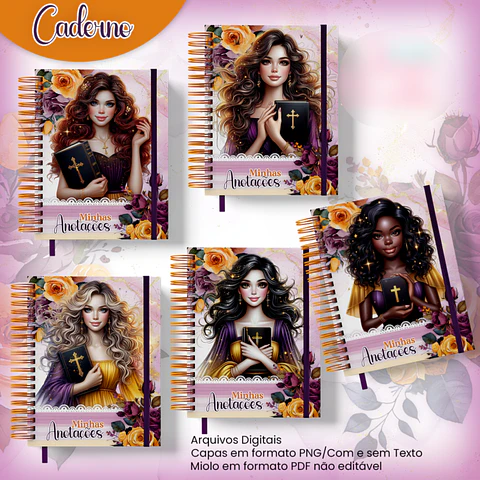 Arquivo Caderno A5 Coleção Cristã - Jana Bicalho