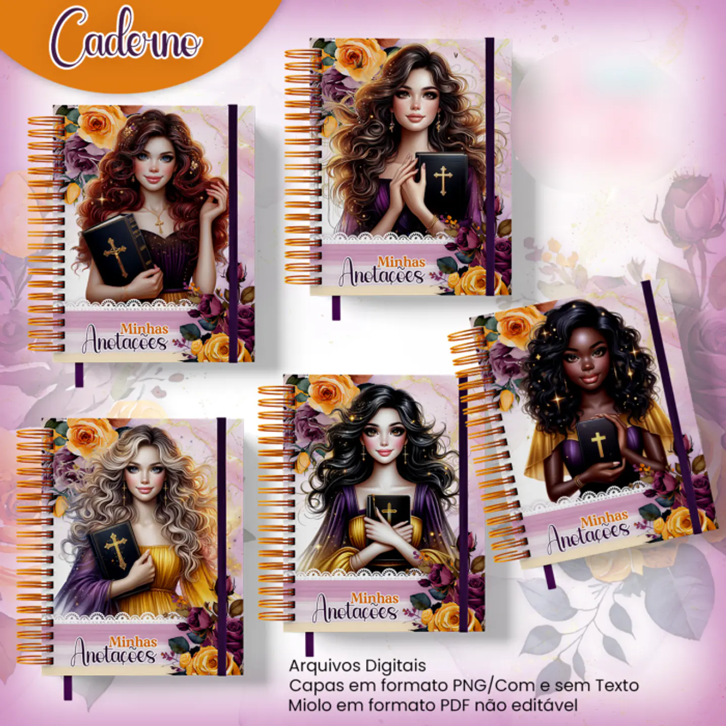 Arquivo Caderno A5 Coleção Cristã - Jana Bicalho 1