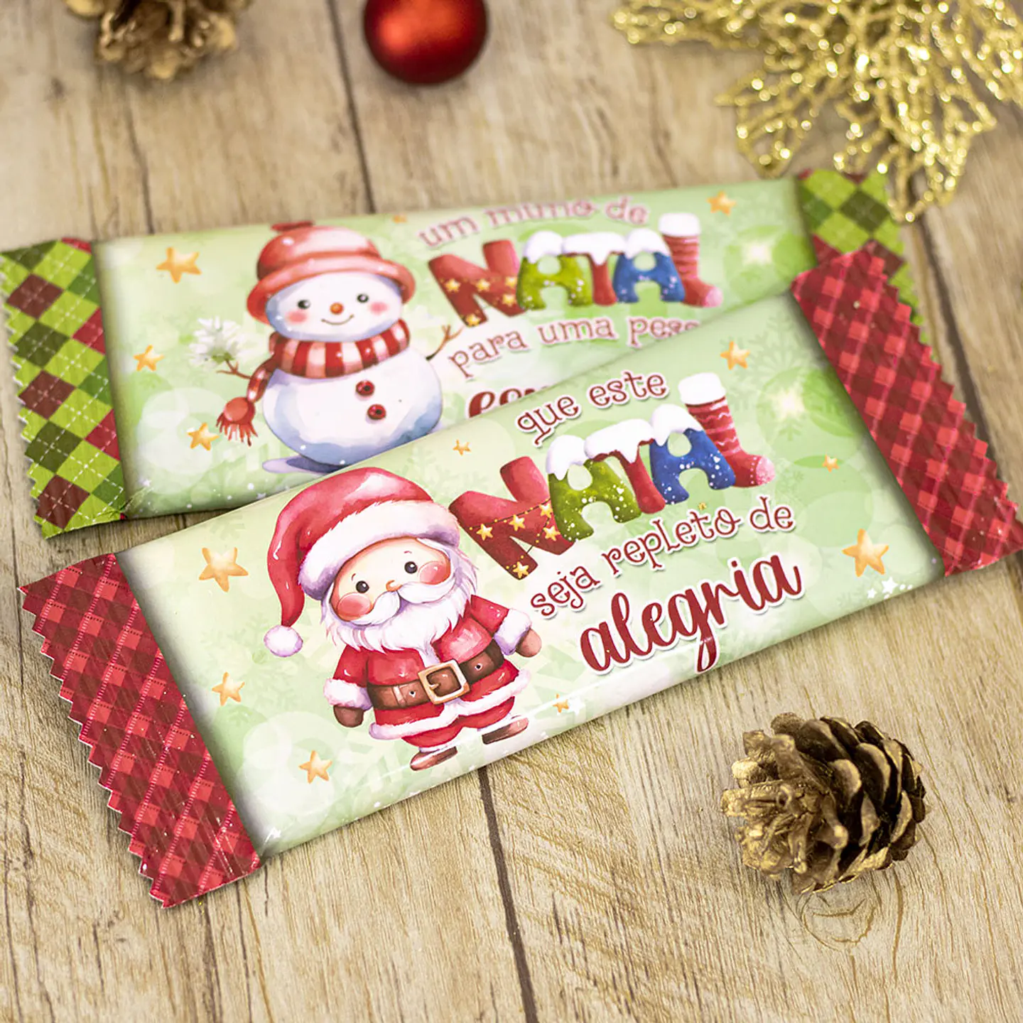 Arquivo de Corte Barra de Chocolate Natal 1