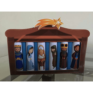 Arquivo de Corte Caixa Presépio Batom Natal