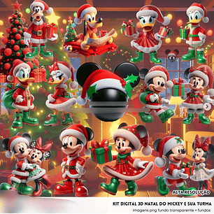 Kit Digital Natal Turma do Mickey - Fanddy 