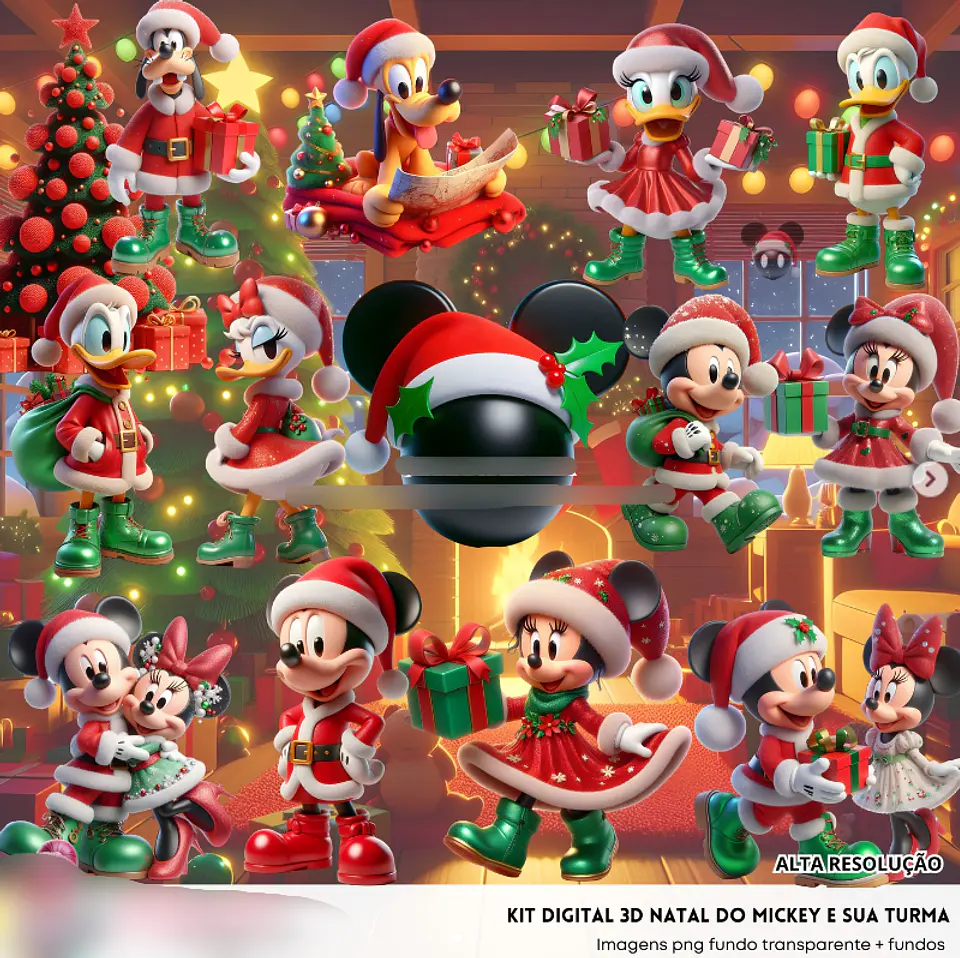 Kit Digital Natal Turma do Mickey - Fanddy  1