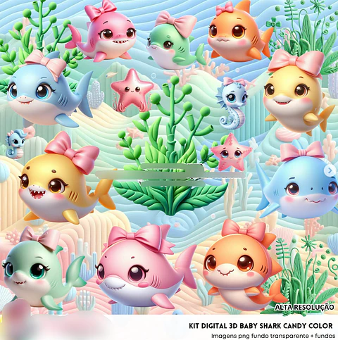 Kit Digital Baby Shark Baby Candy - Fanddy