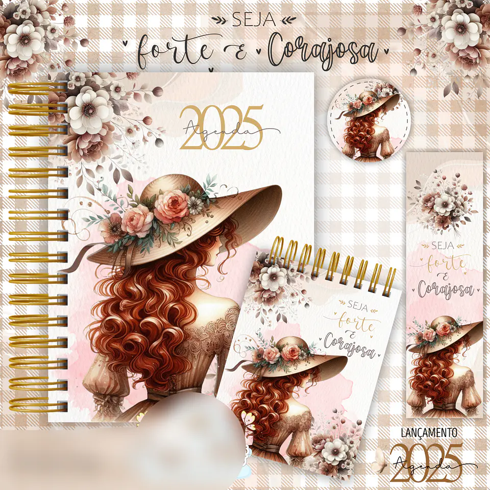Arquivo Encadernação 2025 Coleção Seja Forte e Corajosa - Crys Arts 4