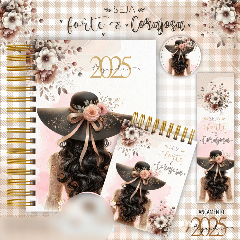 Arquivo Encadernação 2025 Coleção Seja Forte e Corajosa - Crys Arts 5
