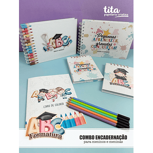 Arquivo Combo Encadernação Formatura ABC - tita