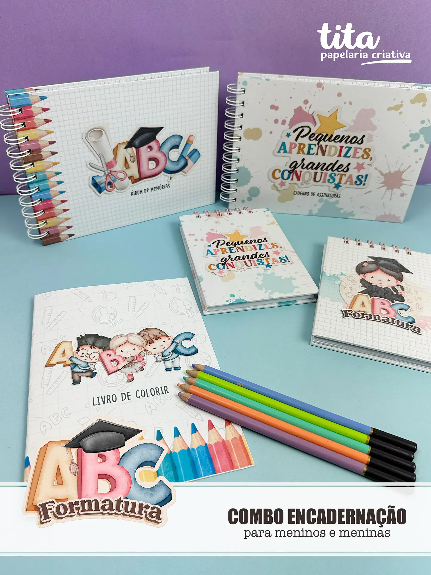 Arquivo Combo Encadernação Formatura ABC 1
